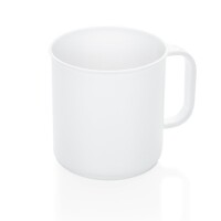 WAS Becher mit Henkel, 300 ml, weiß, Polypropylen, 6 Stück