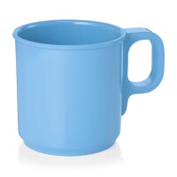 WAS Becher 250 ml, blau, Melamin, 12
