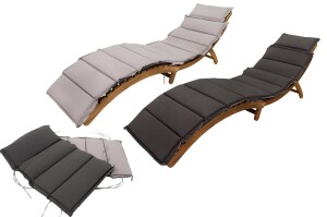 2er Set Sonnenliege Catania mit Wechselauflage