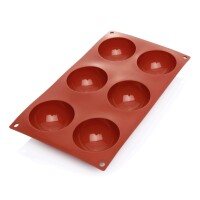 WAS Backform, 6 Formen, Halbkugel Ø7 x