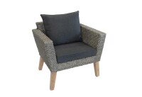 bellavista - Home&Garden® Montecristo Garten-Lounge-Set, Polyrattan anthrazit, Alu-Gestell, für 4 Personen, Sofa + 2 Sessel + Tisch