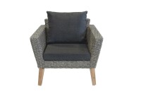 bellavista - Home&Garden® Montecristo Garten-Lounge-Set, Polyrattan anthrazit, Alu-Gestell, für 4 Personen, Sofa + 2 Sessel + Tisch
